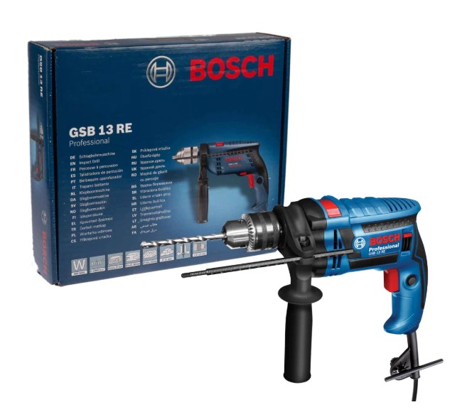 Bosch GSB 13 RE Professional Impact Drill – Lightweight Impact Drill for Drilling in Wood, Steel, and Masonry for Professional Use